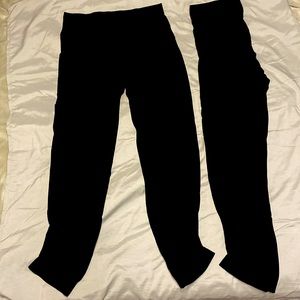 2 pk black maternity legging w/ ruching